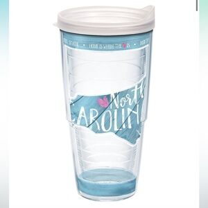Tervis Clear Plastic Insulated North Carolina Tumbler Cup New